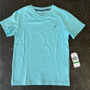 Nautica Youth Aqua V-Neck Shirt NWT